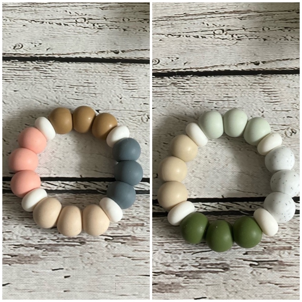 4/$20!!  Boutique Baby Round Silicone Teether Toy